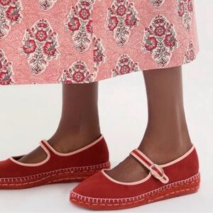 Tuckernuck Red Jamie Espadrille Mary Janes